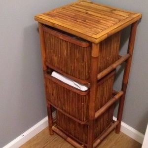 Bathroom Wicker cabinet with drawers
